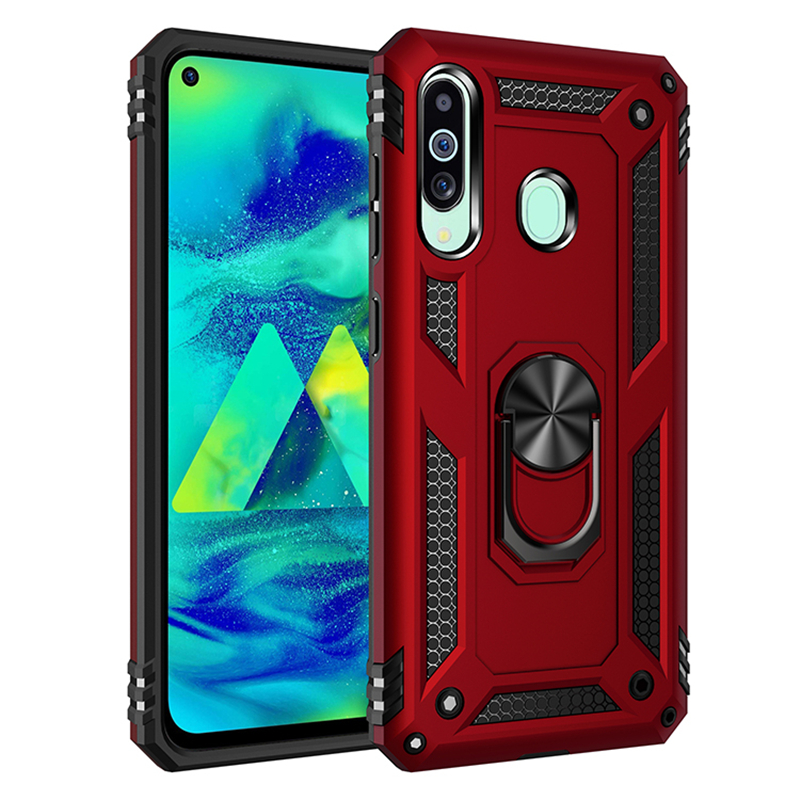 For Samsung Galaxy A60 A80 A90 5G Case Armor Holder Magnetic Car Ring Phone Case For Samsung A40S A70E M40 M40S M42 Back Cover: ABS / SKY BLUE