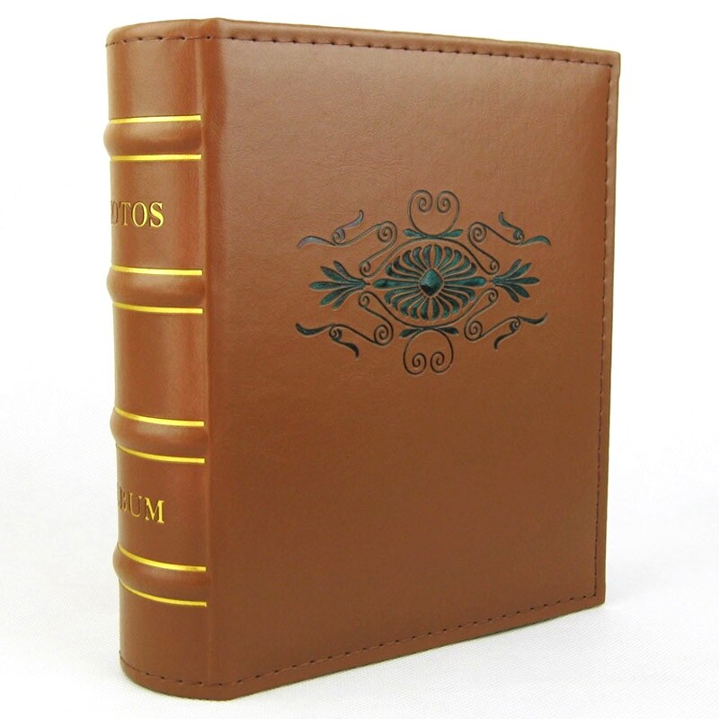 Album Insert-Type Family Album 5-Inch Leather Surface Photo Album 200 Children Baby Growth Album: green