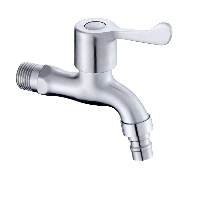 304 inox jardin Machine à laver/vadrouille robinet extérieur robinet d'eau 4 Points 1/2 pouce robinet unique eau froide