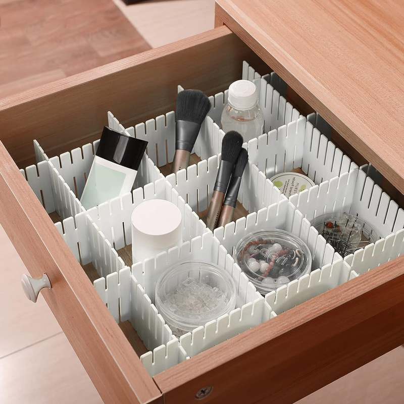 Multipurpose Drawer Storage Divider Adjustable Plastic Storage Cabinet Makeup Sock Underwear Drawer Organizer Board of Cabinets