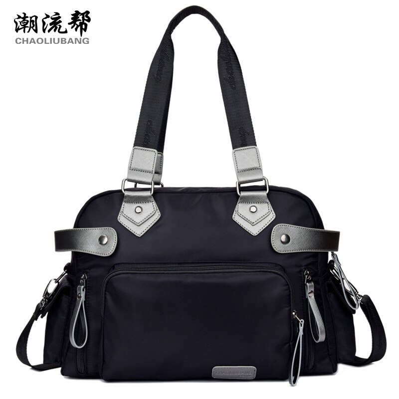 Neue trend Lady umhängetasche neue schulter tour große kapazität nylon tuch casual männlichen tasche eine generation: Black