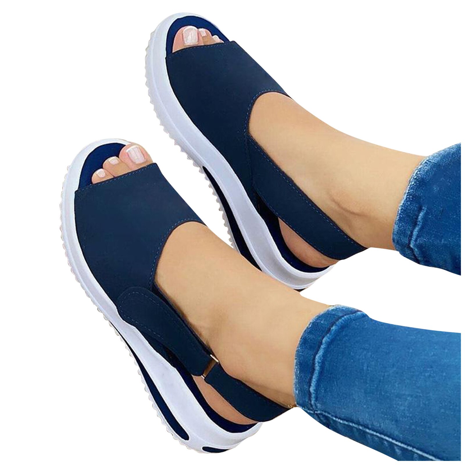 Vrouwen Casual Peep Toe Platforms Wiggen Strand Sandalen Sport Schoenen Dames Zomer Rome Hoge Hakken Sandalen Streetwear