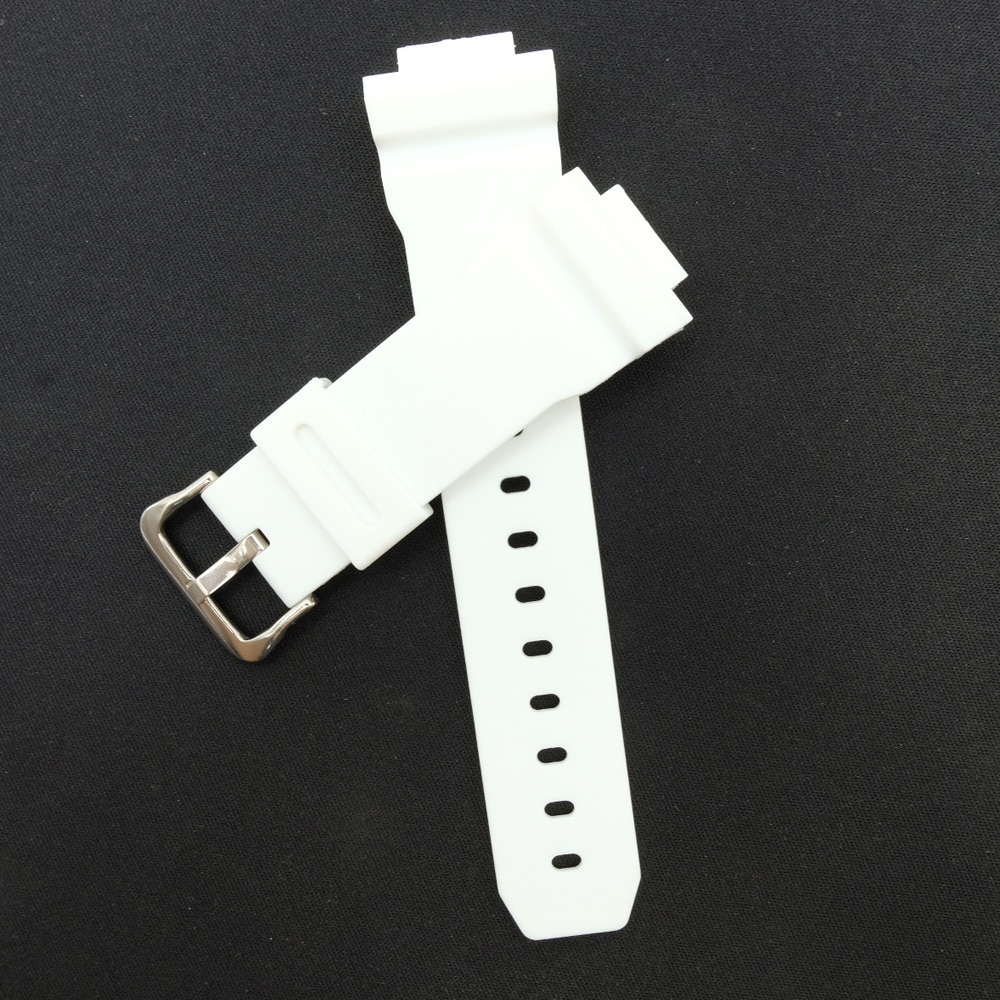 16mm Black PVC Watch Band Strap Fits DW-5600E DW-5700 G5600 5700 GM-5610 / 6900 9052 Series Watchband Replace + Tool