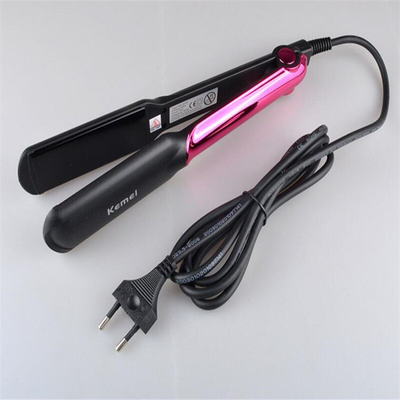 Electric 220v Anion Hair Straightener Flat Iron Fringe Curler Straightening Ceramic Coating Straighter Wand Styler