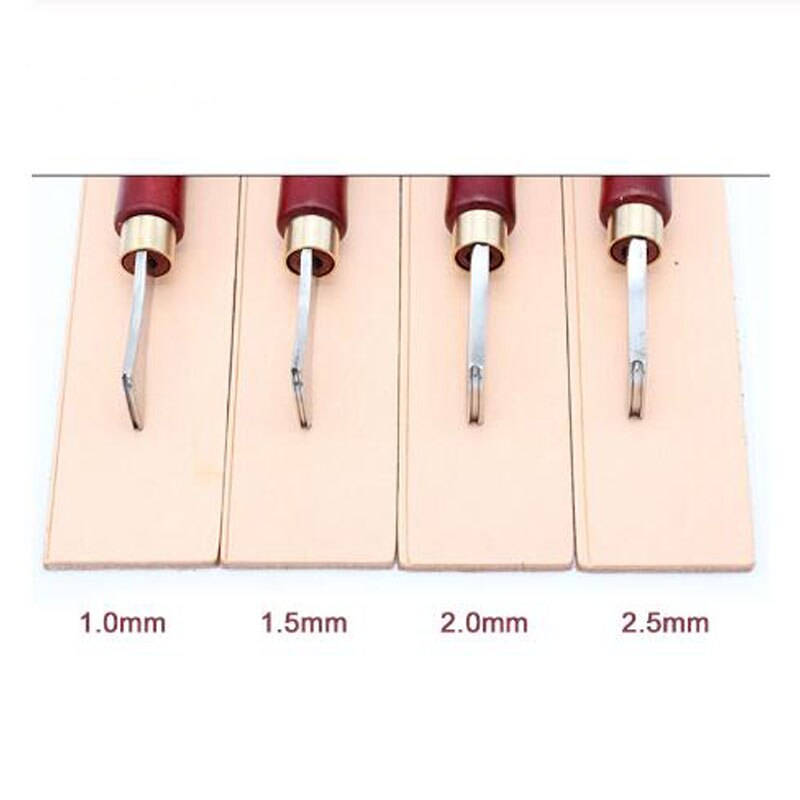 1.0-2.5 Mm Lederen Boog Rand Sector Ondiepe Groef Randen Koud En Warm Druk Lijn Punch Inbedding Draad Lederen ambachtelijke Gereedschappen