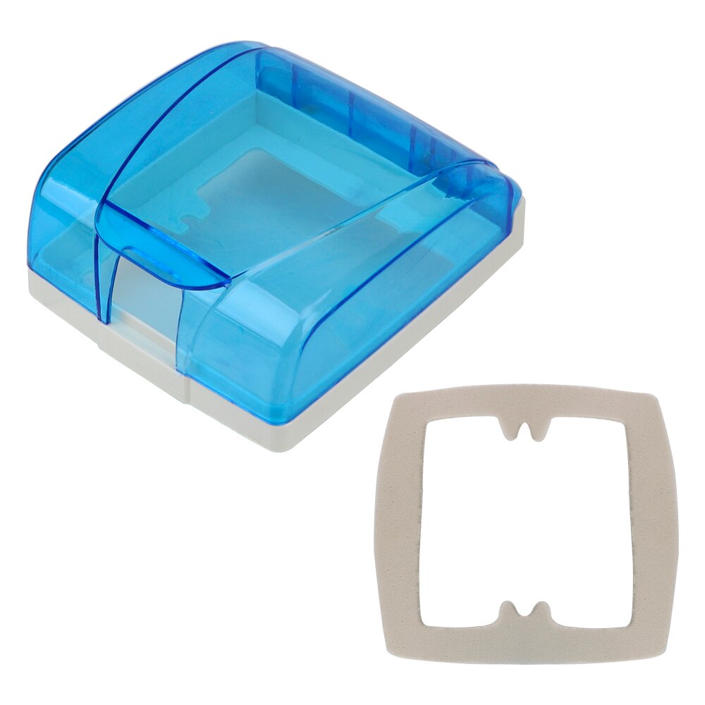 Timbre de puerta inteligente, Conector de anilla dispositivo a prueba de agua cubierta de cerradura de puerta, interruptor, botón de protección, dispositivo de seguridad antisalpicaduras: Azul