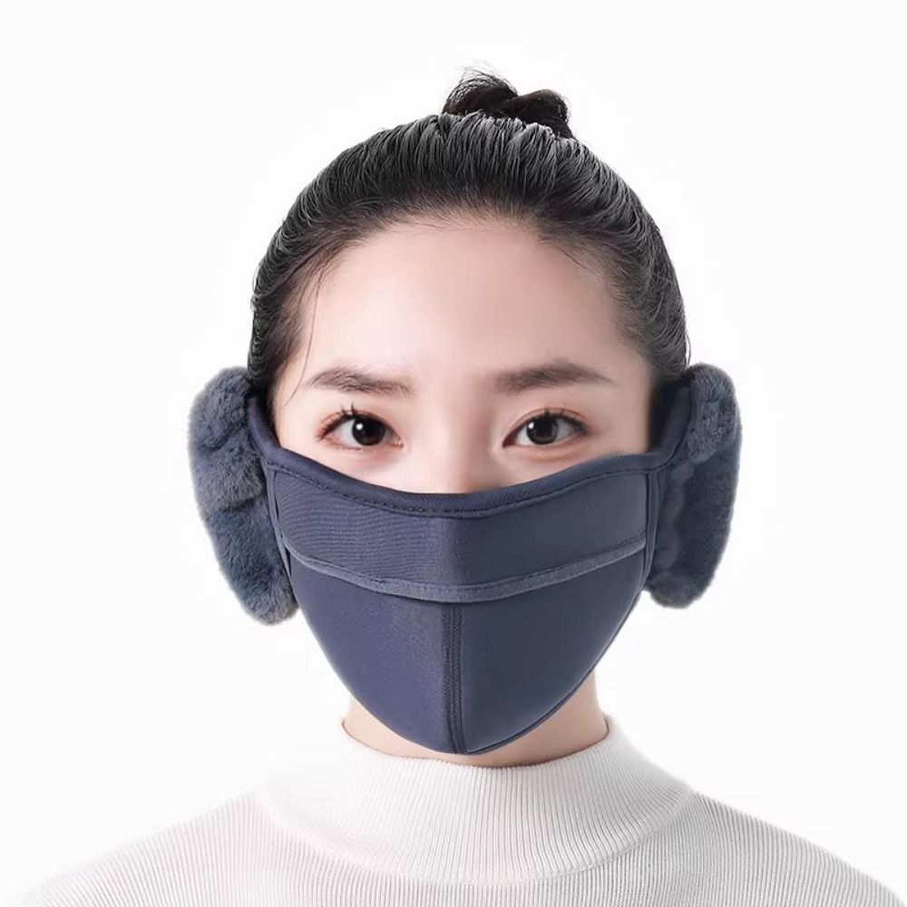 Atmungsaktive Vlies-Ohrenschützer-Maske, thermisch, winddicht, Ohrenklappen-Wickelmaske, Ohrenwärmer, staubdichte Wintermaske für Höhle Außenbereich: Grün