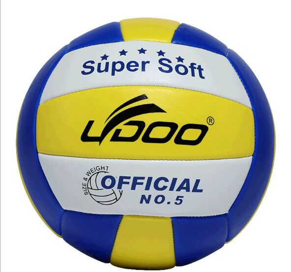 Official Size 5 PU soft touch Volleyball Indoor &amp; Outdoor Training ball Match free net &amp;gas Pins: Blue