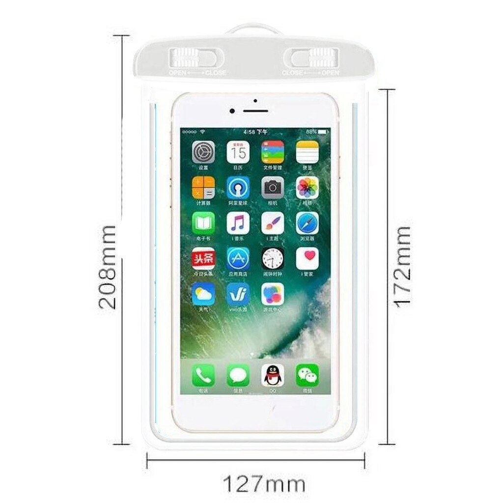 Ouhaobin Telefoon Case Bag Voor 6.5 Inch Mobiele Telefoon Onderwater Zwemmen Waterdichte Tas Cover