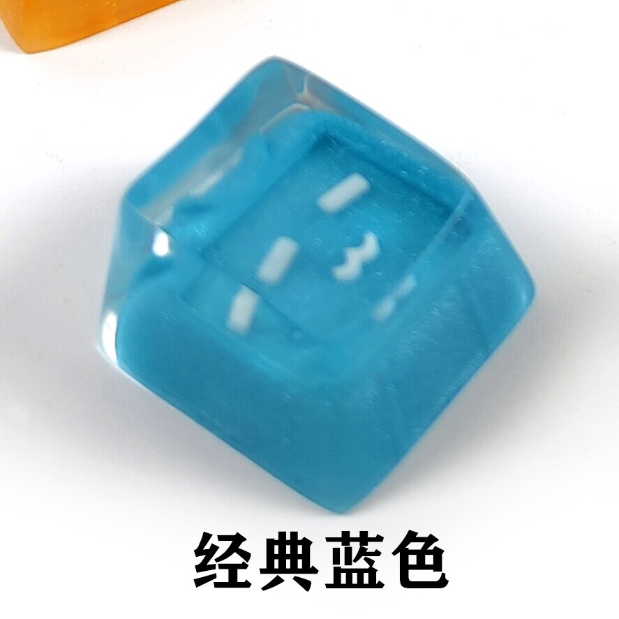 1pc handmade resin keycap for MX switches mechanical keyboard personality backlit keycaps for bilibili: sky blue