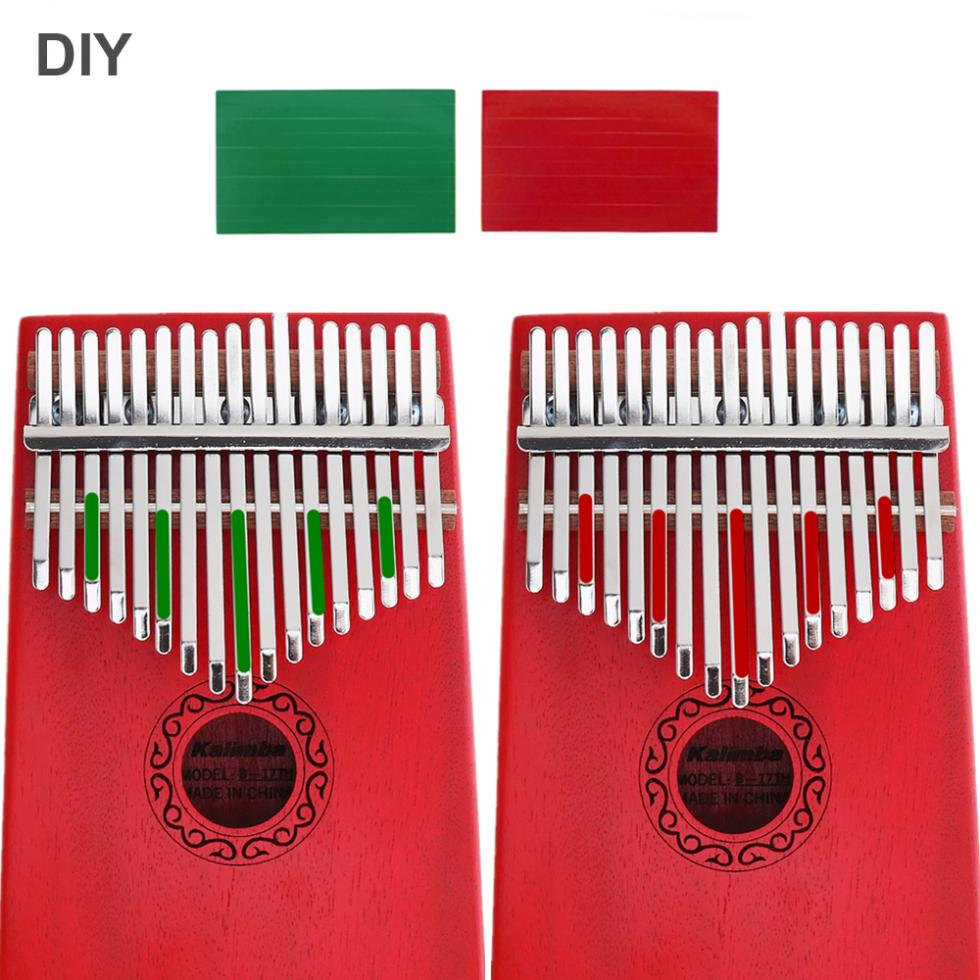 17 touches rouge Kalimba simple conseil acajou doigt pouce Piano Mbira Mini clavier Instrument de musique avec accessoires complets