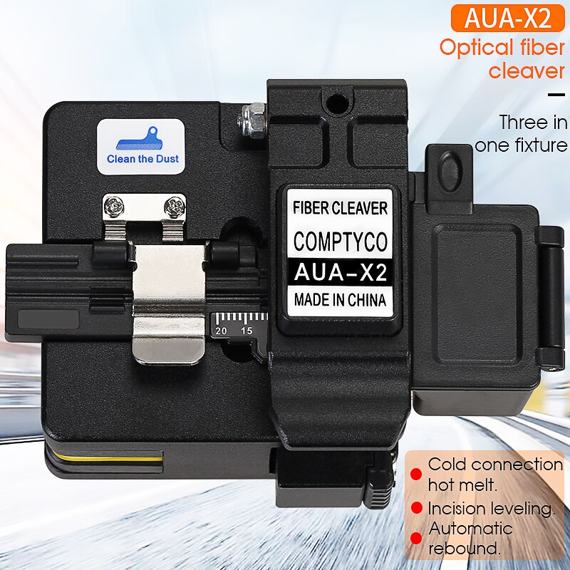 AUA-X0/X1/X2/X3 Vezelmes Ftth Kabel Glasvezel Snijmes Gereedschap Snijder Drie-In-Een Klem Slot: Black AUA-X2