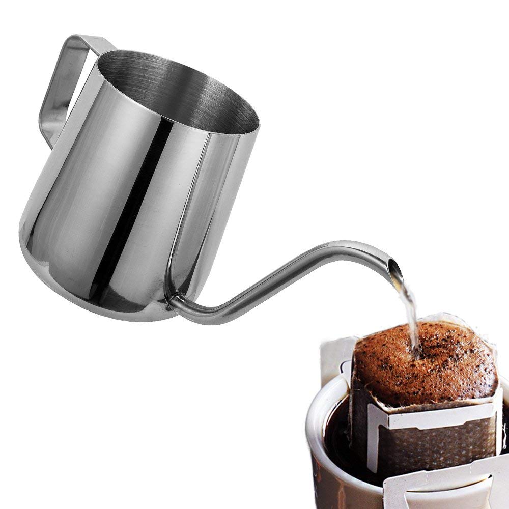 8.5oz Pour Over Coffee Gooseneck Kettle Hand Drip Pot Stainless Steel
