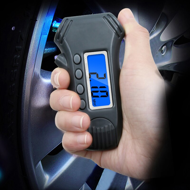 Drie-In-One Met Achtergrondverlichting Digitale Bandenspanningsmeter Tread Diepte Schuifmaat Bandenspanningsmeter Metaalbewerking