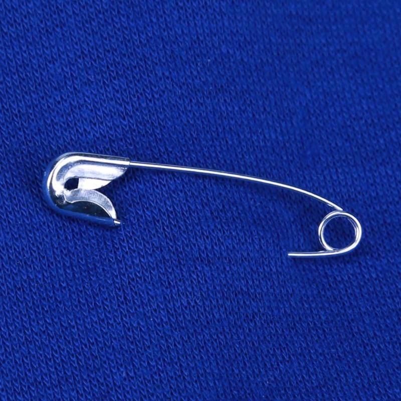 60pcs Silver Tone Metal Rvs Broche Badge Sieraden Veiligheidsspelden Bevindingen Naaien Ambachtelijke Accessoires Veiligheidsspelden 3/3. 5/4. 5