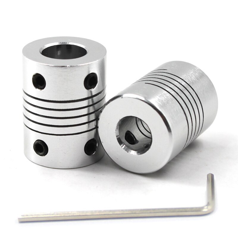 10CPS faisceau accouplement Flexible arbre coupleur 5/6/8/10/6.35mm (clé incluse)