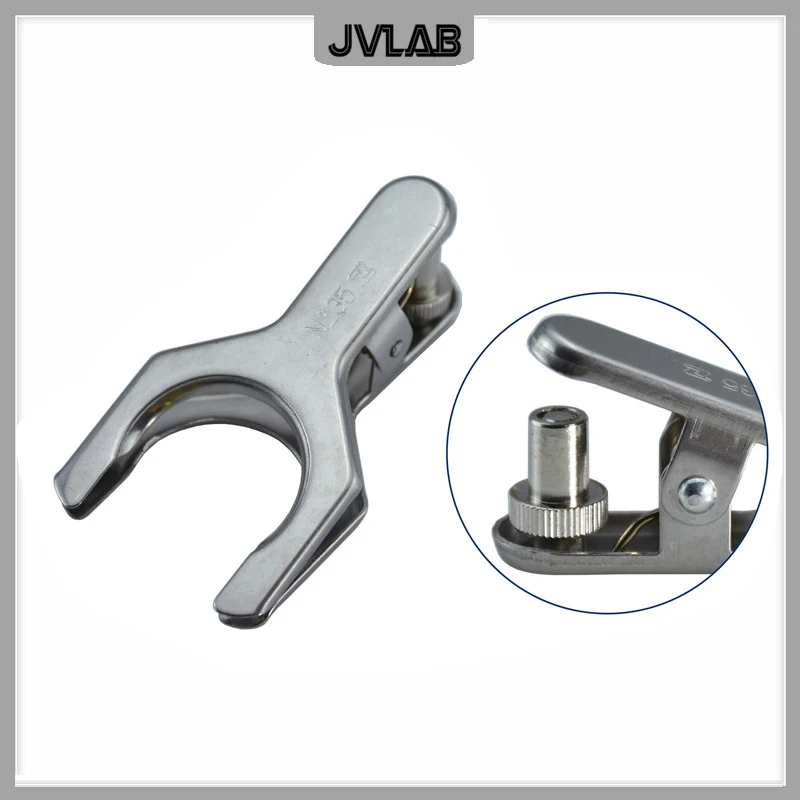 Spherical Clamp Stainless Steel Lab Clip 35# for Spherical Flask Rotary Evaporator Accessories Receiving Bottle Clamp 1 pc
