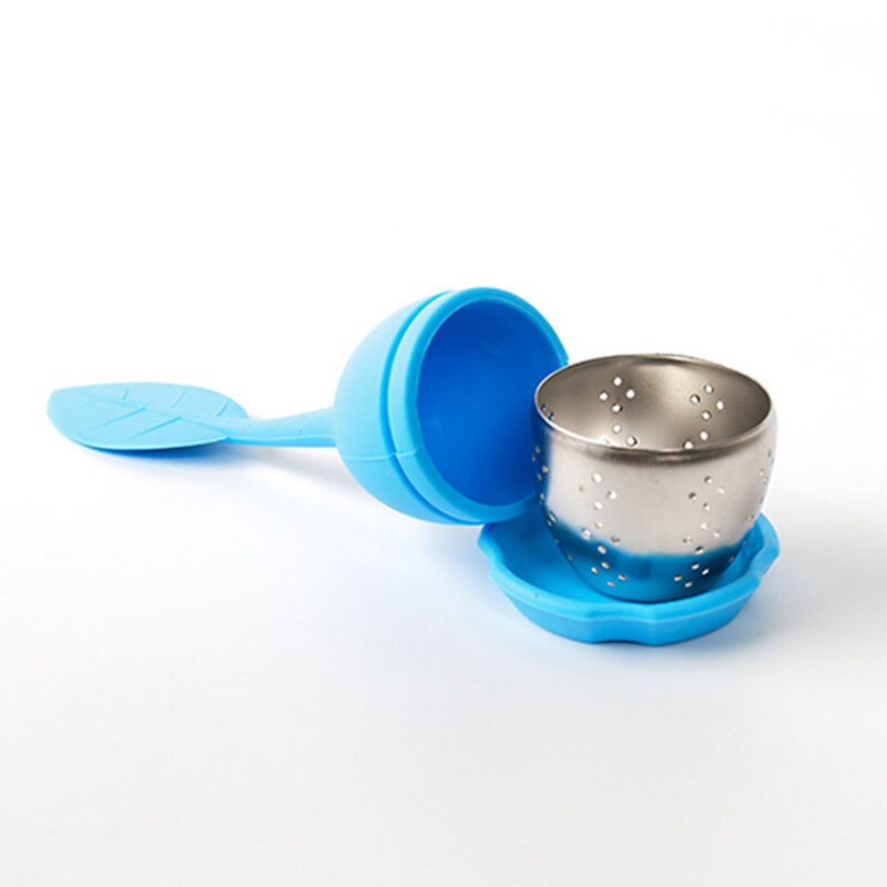Silicone Tea Infuser Leaf Strainer Stainless Steel Strainer Handle Loose Tea Steeper Herbal Tea Filter Infusor Tea Tool Teaware