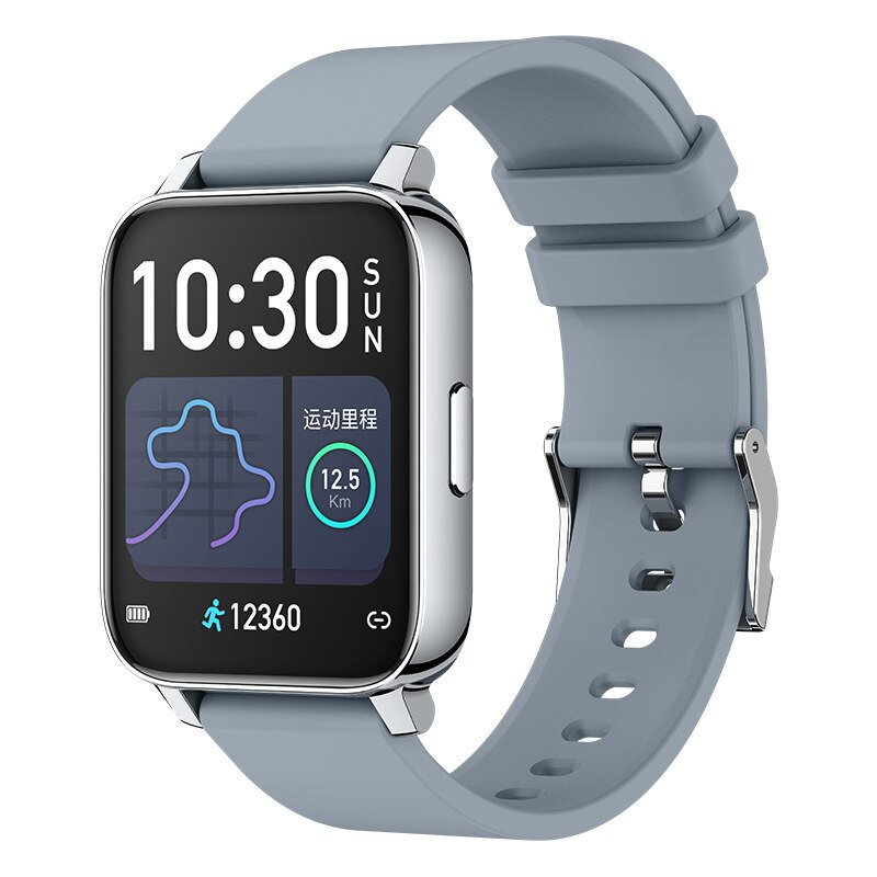 Lenvon P36 Smartwatch - 1.69" Screen, Heart Rate, Blood Pressure, Sleep Monitor, IP68 Waterproof: Gray