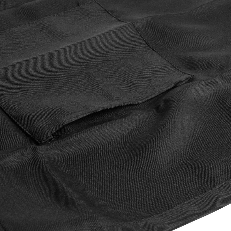 Halbhohe polyesterschürze mit tasche für kellnerinnen und kellner in küche, café oder kneipe