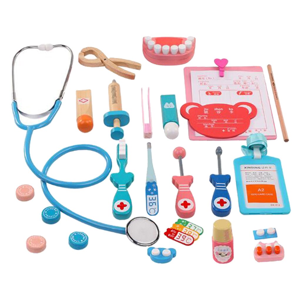 Full Set Doctor Kit Pretend Play Doctor Nurse Game Playset Toys Dark