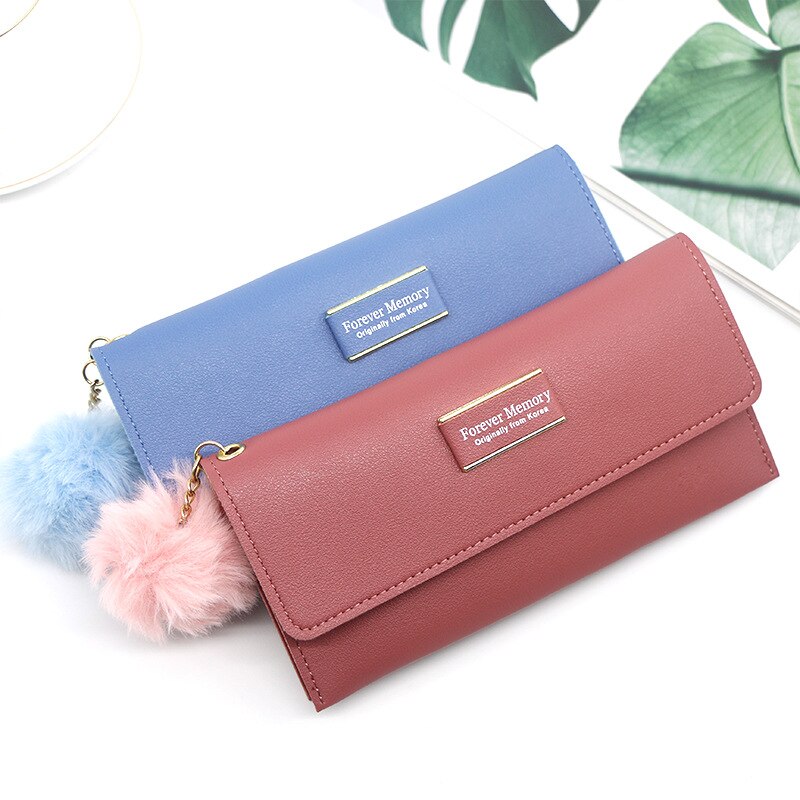 Korean Style Women's Long Style Wit Zipper Wallet Simple Dark Plaid Clutch Women's Long Bag Wallet Wallet Coin Purse