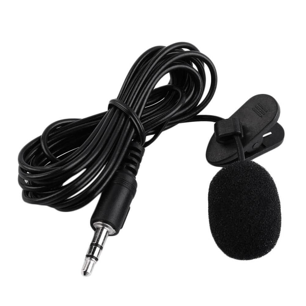 Mini micrófono de 3,5mm micrófono solapa Clip micrófono para la enseñanza del habla Conferencia PC Auto coche DVD estudio de Radio Mic