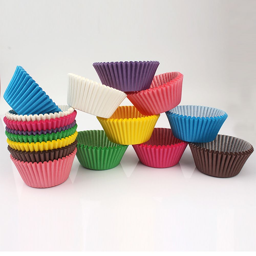 100 Stks/set Muffin Cupcake Paper Cups Cake Formulieren Cupcake Bakken Muffin Box Cup Case Party Tray Cakevorm Decorating Gereedschap