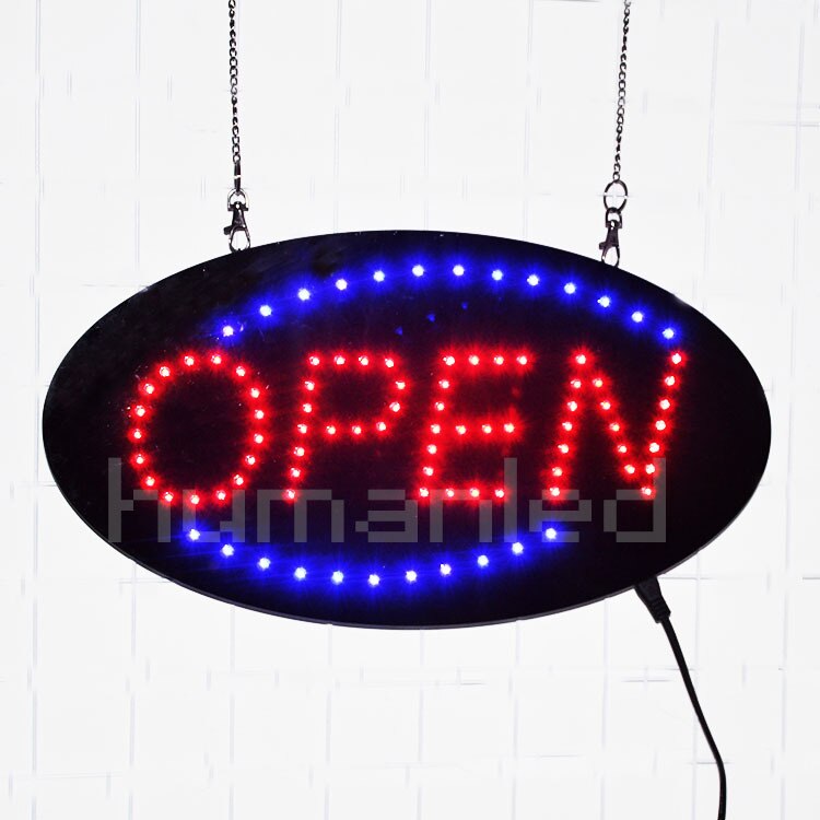 Cartel abierto de tienda LED, barra de tienda de negocios, letreros de neón, tablero de publicidad brillante, cartelera de tienda de movimiento animado, pantalla de ventana: Default Title