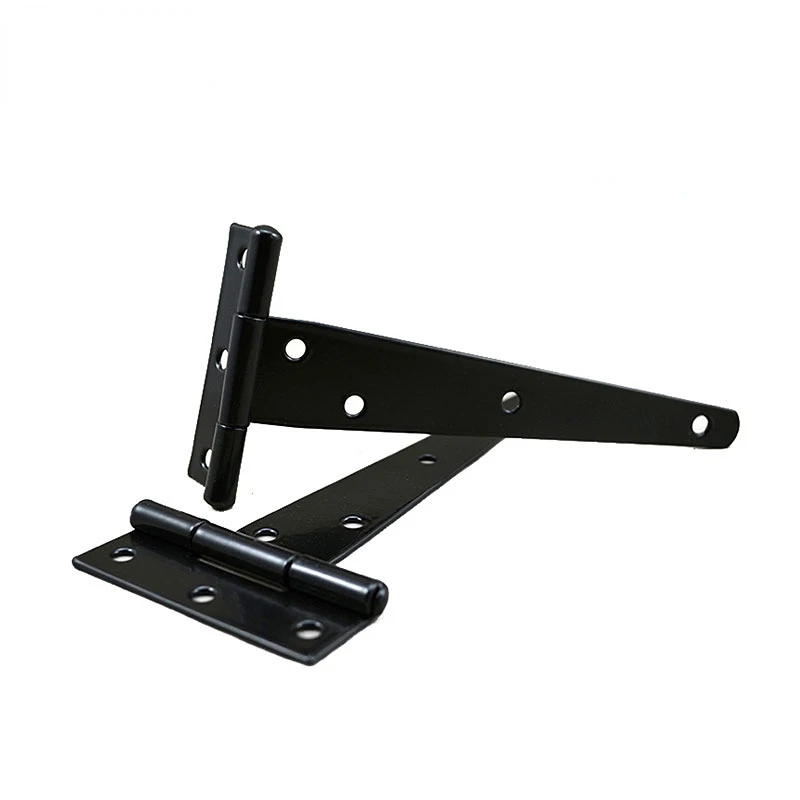 4-12 Zoll 6 Stück t Riemen Tür scharniere Tor Scharniere schwarz Scheunentor riss T-Stück Scharnier geschmiedete Hardware-
