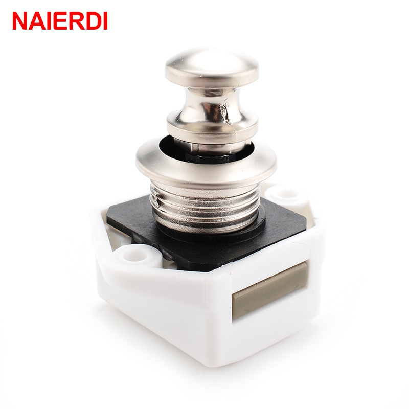 Naierdi 20mm husbil push lås diameter husbil husvagn båt husbil skåp låda spärrknapp lås för möbler hårdvara