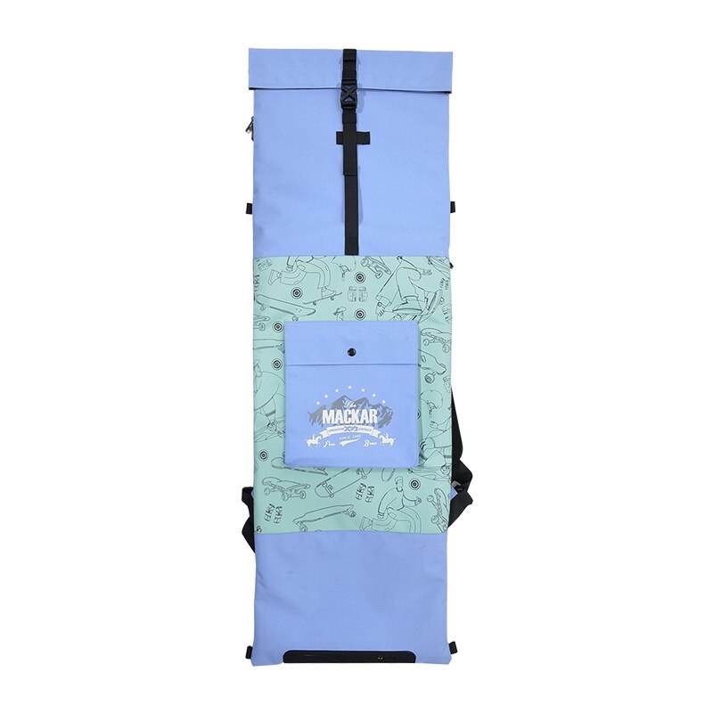 MACKAR – sac à dos populaire SIMPLE pour Skateboard, sacs pliants pour Longboards, sacs universels pour planches de surf: Blue