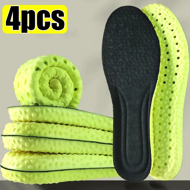 Weiche Massage Einlegesohlen Frauen Männer Atmungsaktive Arch Support Schuh Sohle Pads Unisex Deodorant Memory Schwamm Sport Fußpflege Einsätze: Black / 2