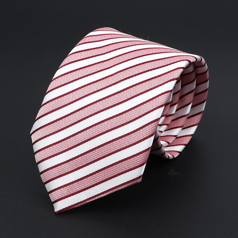 Corbata de punto a rayas para hombre, corbatas suaves clásicas de , tejido Jacquard de poliéster, accesorios de uso diario, Azul, Negro, Rojo, rosa,: 32