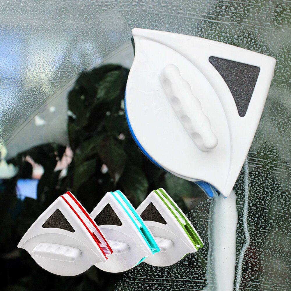Window Washing Brush Magnetic for Cleaning Scraper Outside Glass Wipers Double-Side Outdoor Pole Squeegee Plate Robot Sponge