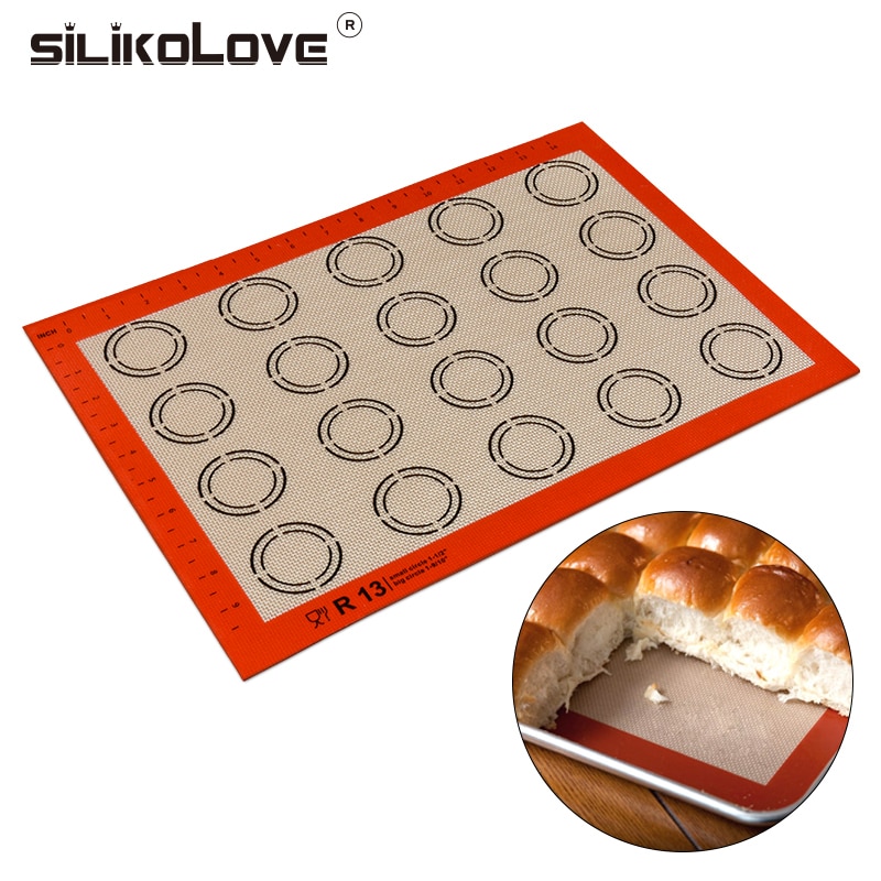 SILIKOLOVE 42*29,5 cm Backen matt Nicht-Stock Silikon Pad Blatt Backformen gebäck Werkzeuge rollen Teig matt für kuchen Cookie Macaron