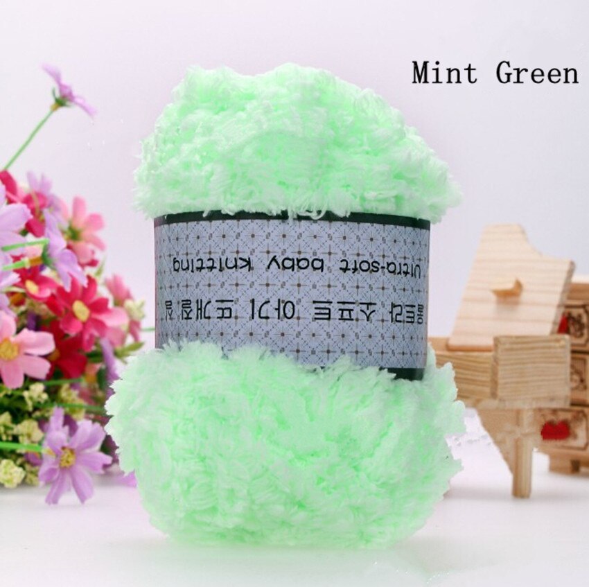 Super Soft Smooth Chunky Acrylic Double Knitting Wool Yarn Colorful Skein Ball Yarn For DIY Knitting Craft Baby Clothes Hat: Light Green