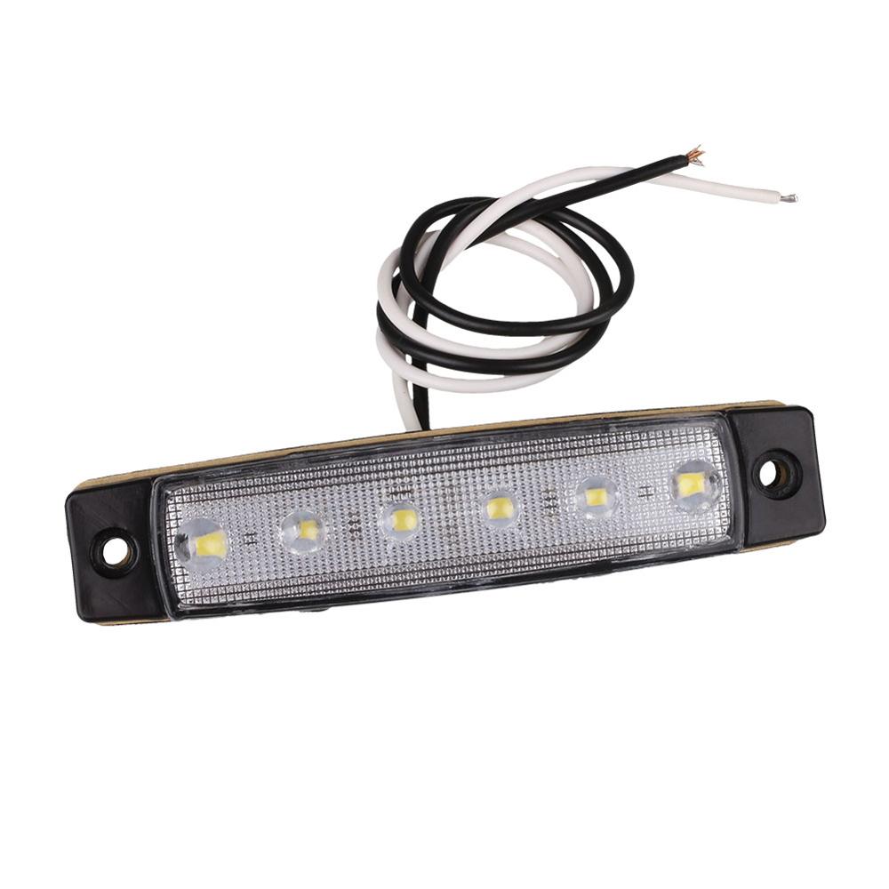 Truck LED 24v Trailer Lights 6led rear tail side marker light taillights white lorry truck led light