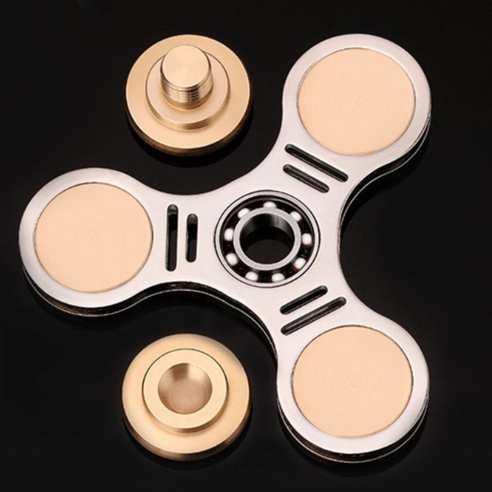 Unique Hand Spinner Three Leaves Alloy Hand Fingertips Reduce Stress Pressure Relief For Children And Adults