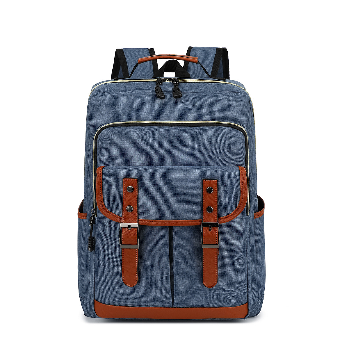 Mochila de tela Oxford para hombre y mujer, bolsa de viaje para ordenador portátil de 16 pulgadas, de gran capacidad, para adolescentes: Azul