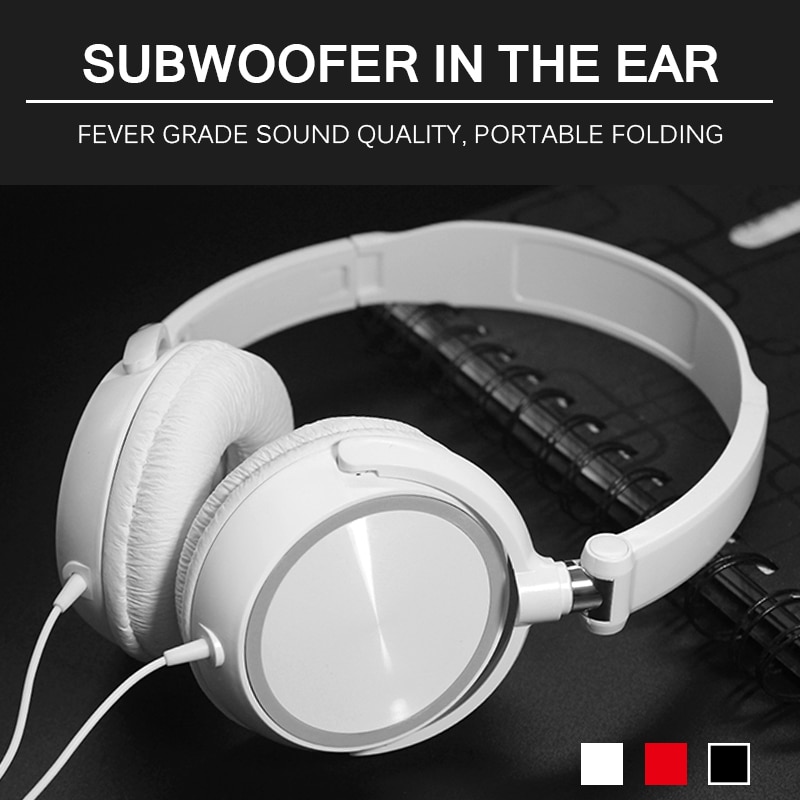 Wired Hoofdtelefoon Over Ear Headsets Bass Hifi Sound Music Stereo Oortelefoon 3.5Mm Ronde Interface Hoofdtelefoon