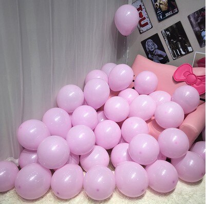 50 /100pcs 10inch Multicolor Pastel Candy Balloons Wedding Baloons Round Macaron Balloon Arch Decoration BirthdayParty Balloons: Makron purple / 50pcs