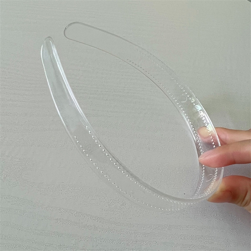 3pcs 8mm/12mm/20mm Clear Plastic Headbands With Teeth Plain Transparent Hairbands for DIY Women Hair Accessories Raw Hair Hoops: SKY BLUE