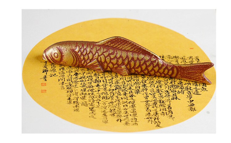 Mooie Paperweights Gietijzeren Brush Pen Rest Kleurrijke Metalen Papier Gewicht Chinese Kalligrafie Leuke Karper Paperweights: C