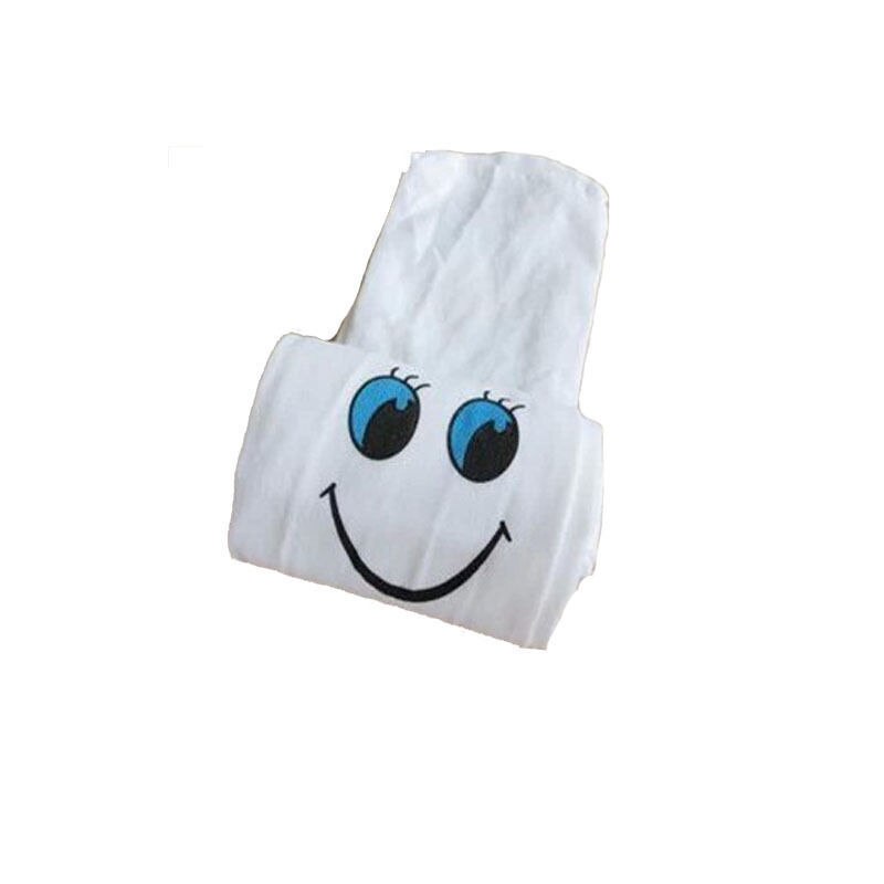 Emmababy piger tights strømper sødt smil ansigt baby piger strømpe danse børn strømpebukser bukser strømpebukser: Hvid