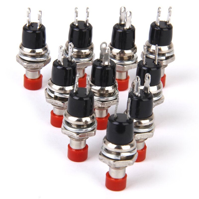 Mini Momentary Push Button Switch for Model Railway Hobby 7mm Pack of 10 Red