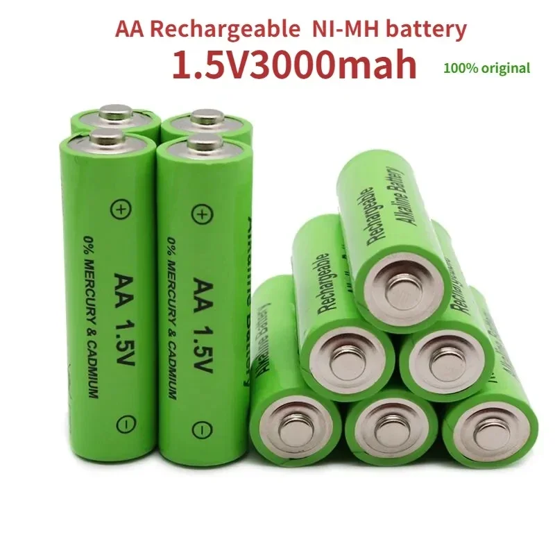 1-60pcs AA Battery 3000 MAh Rechargeable Battery NI-MH 1.5 V AA Battery for Clocks, Mice, Computers, Toys Etc.