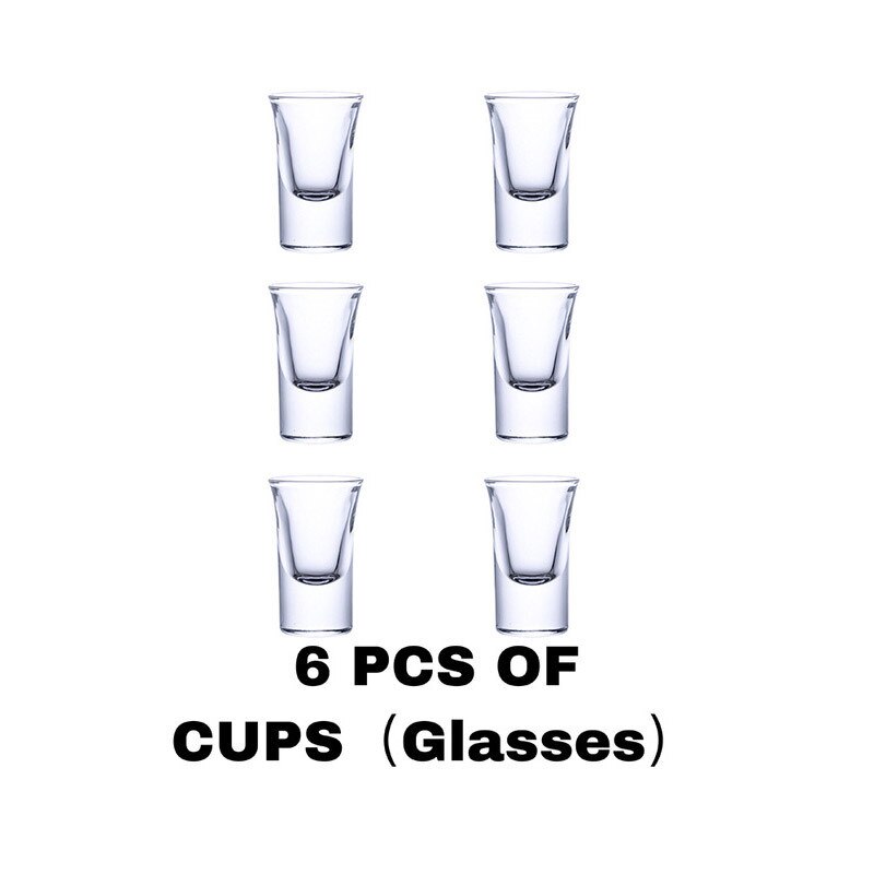 6 Shot Glass Dispenser Holder Wine Glass Rack Cooler Beverage Dispenser Party Started Fast Games Drinking Tools Bar Accessoies: 6pcs Clear