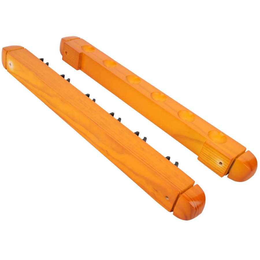 Pool Rack Wooden Wall Mounted Pool Rack Bracket 6 Holes for Billiards Snooker Supply Accessory