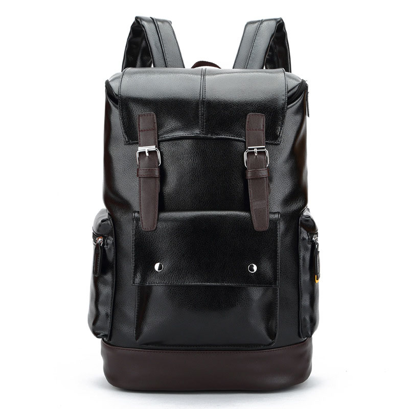 sac à dos en simili cuir polyuréthane hommes sacs à dos pour sac d'école sacs pour ordinateur portable homme étudiant sac voyage sacs grande capacité affaires: Default Title